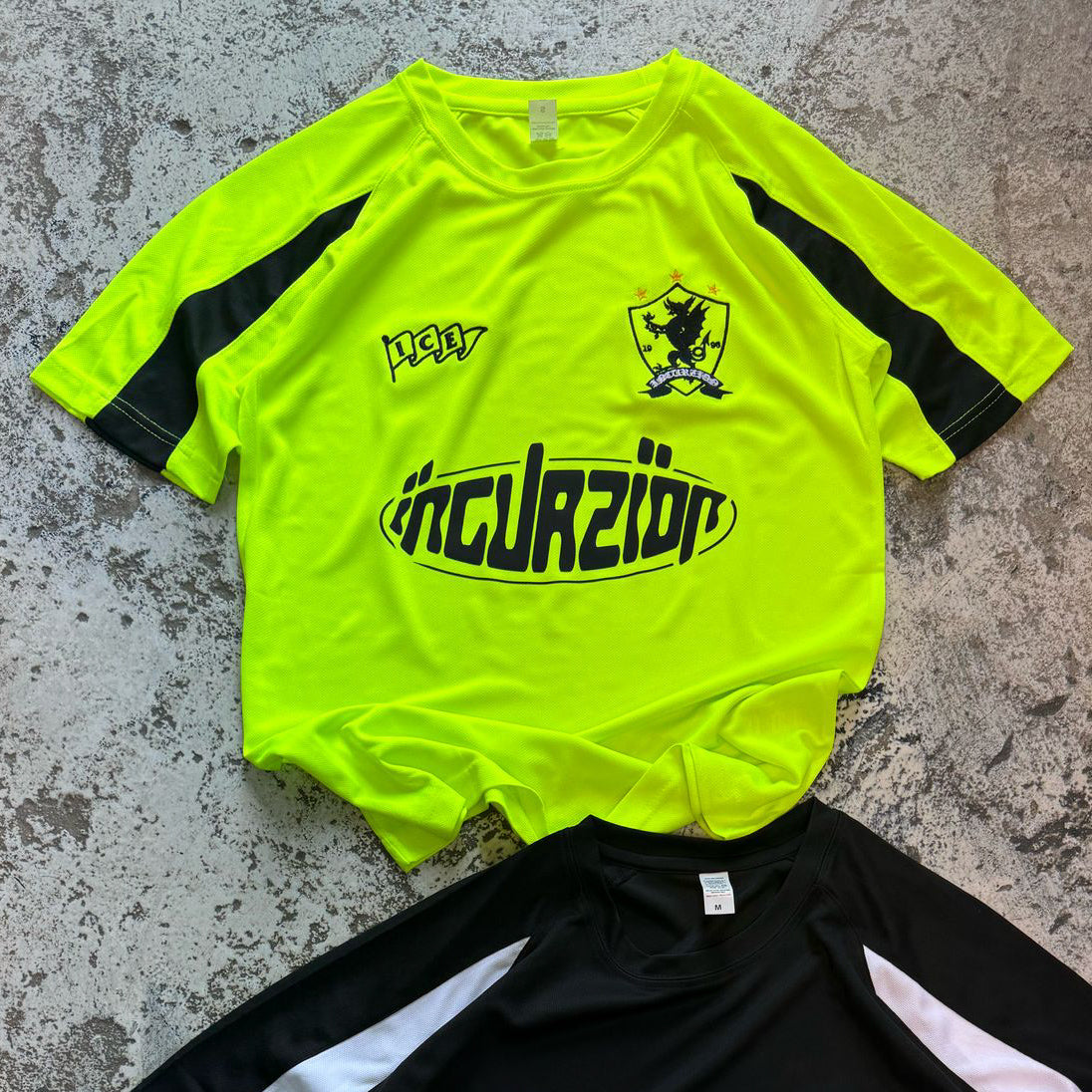 Incurzion FC | Breathable Football Jersey | Black + Green