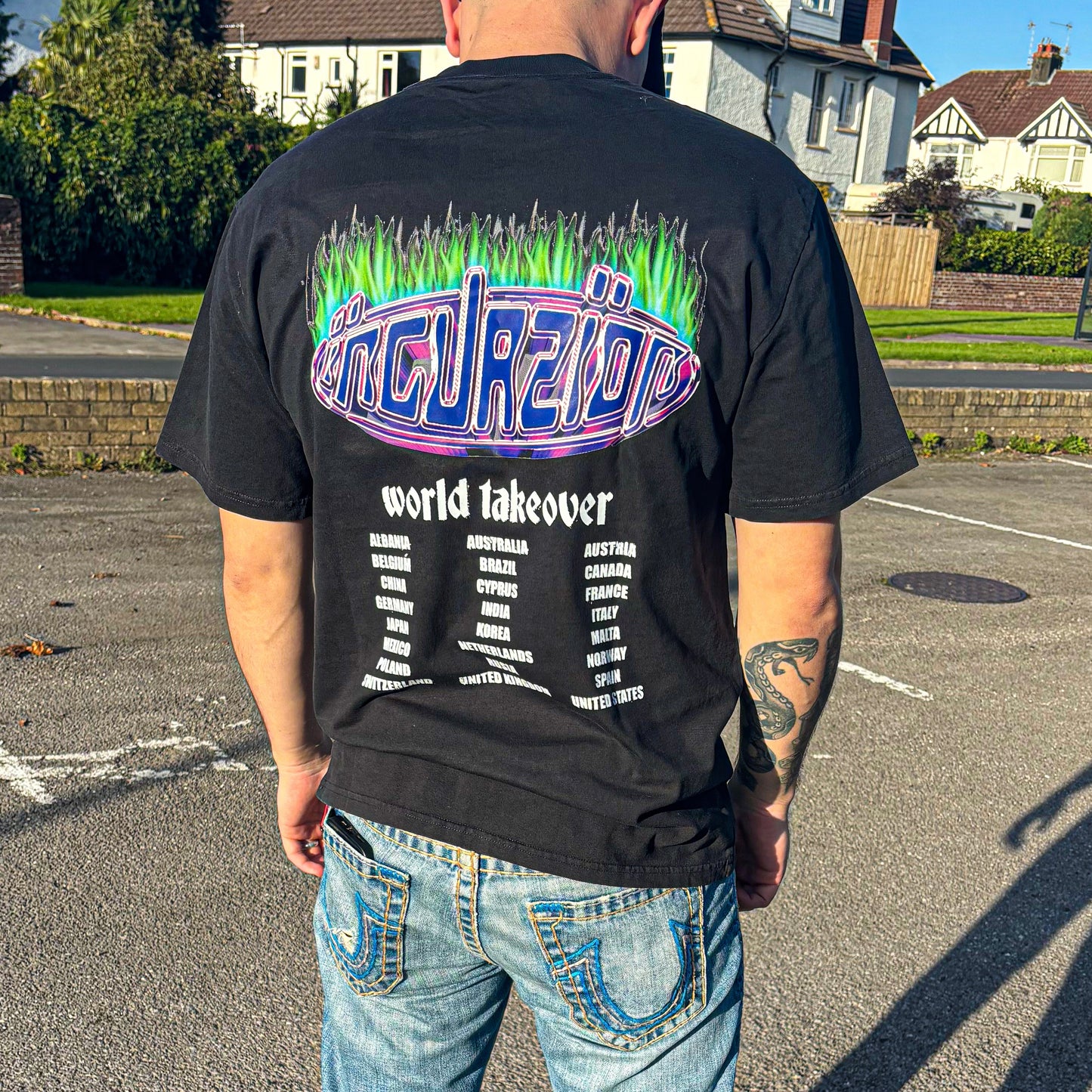 HALLOWEEN 'World Takeover’ Heavyweight, Washed T Shirt.