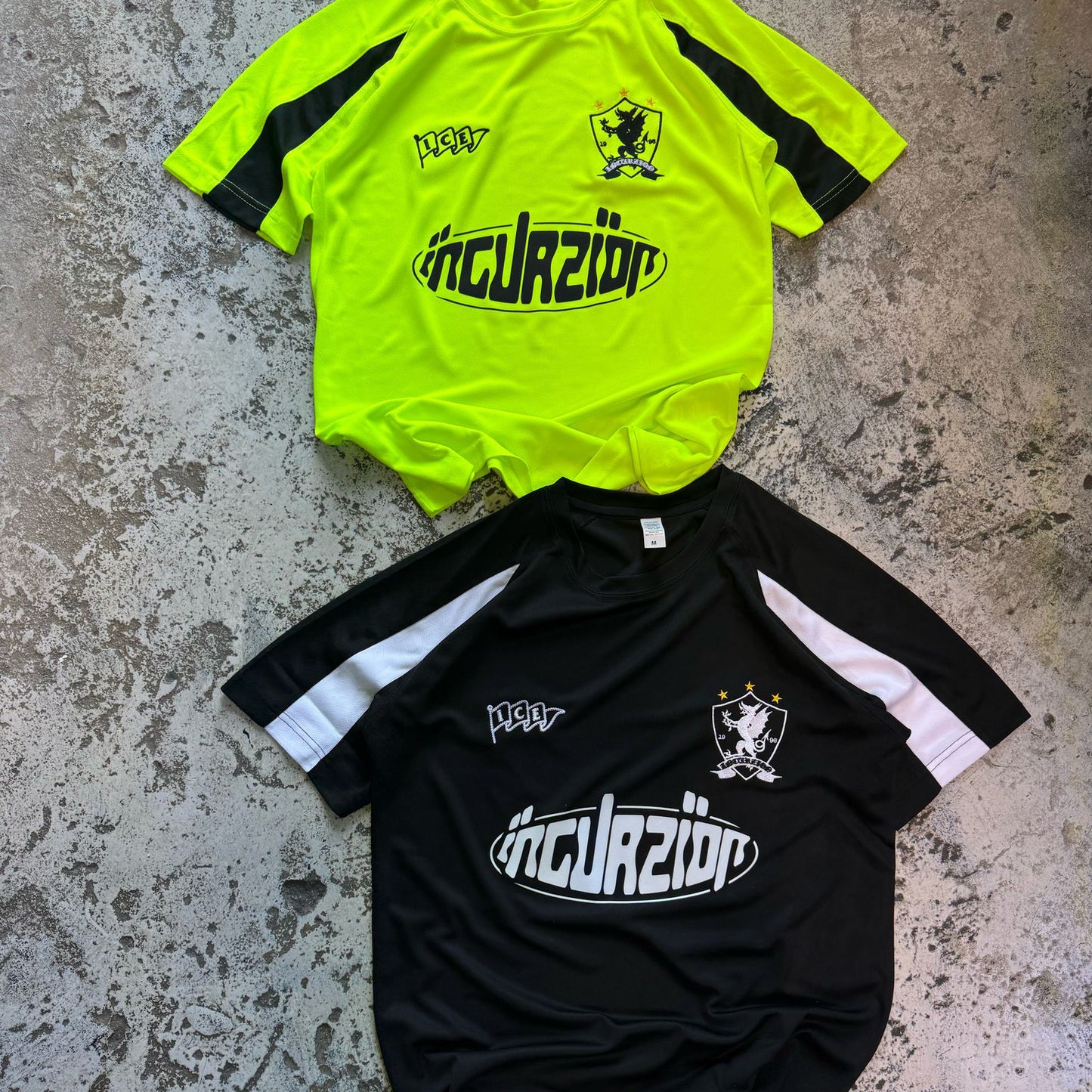 Incurzion FC | Breathable Football Jersey | Black + Green
