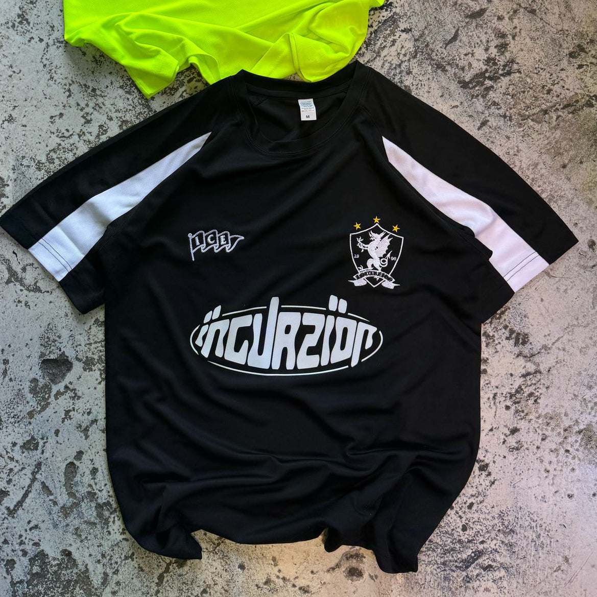 Incurzion FC | Breathable Football Jersey | Black + Green