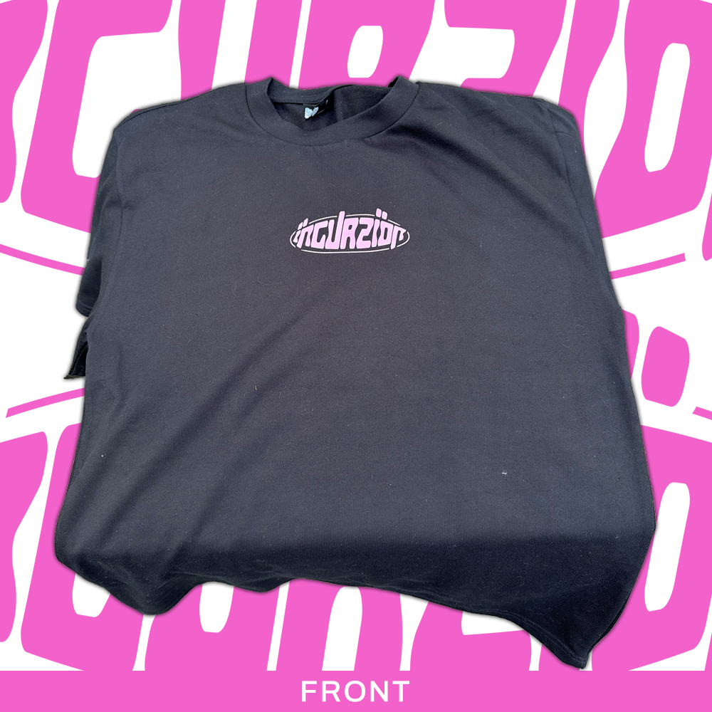 Heavyweight Short Sleeve 'WAIV4' T Shirt (Black)