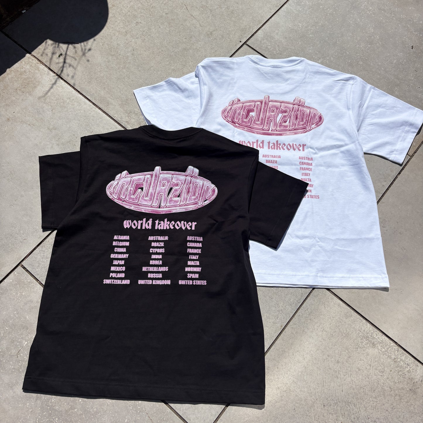 ‘World Takeover’ | Bubblegum | Heavyweight T Shirt | Black or White
