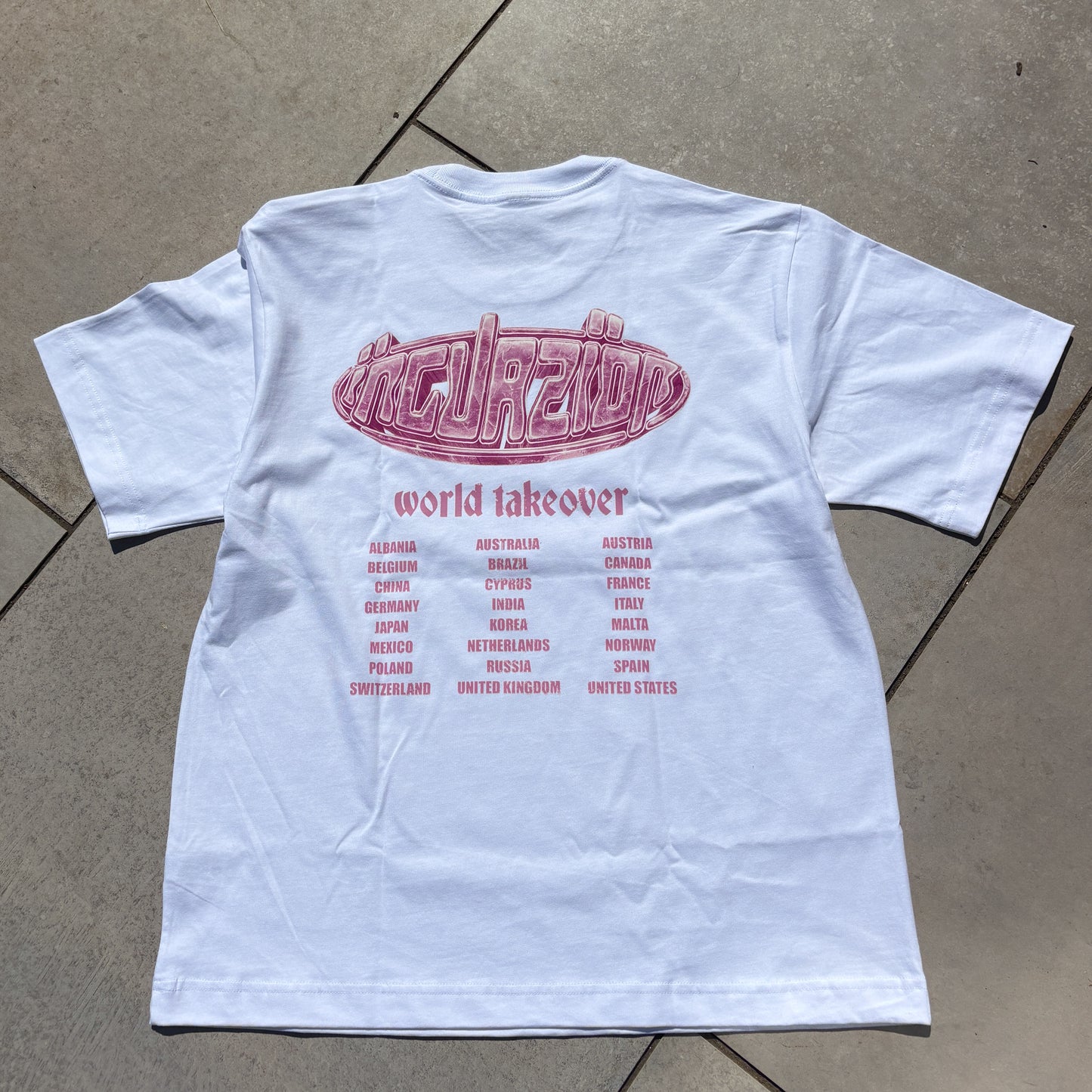 ‘World Takeover’ | Bubblegum | Heavyweight T Shirt | Black or White