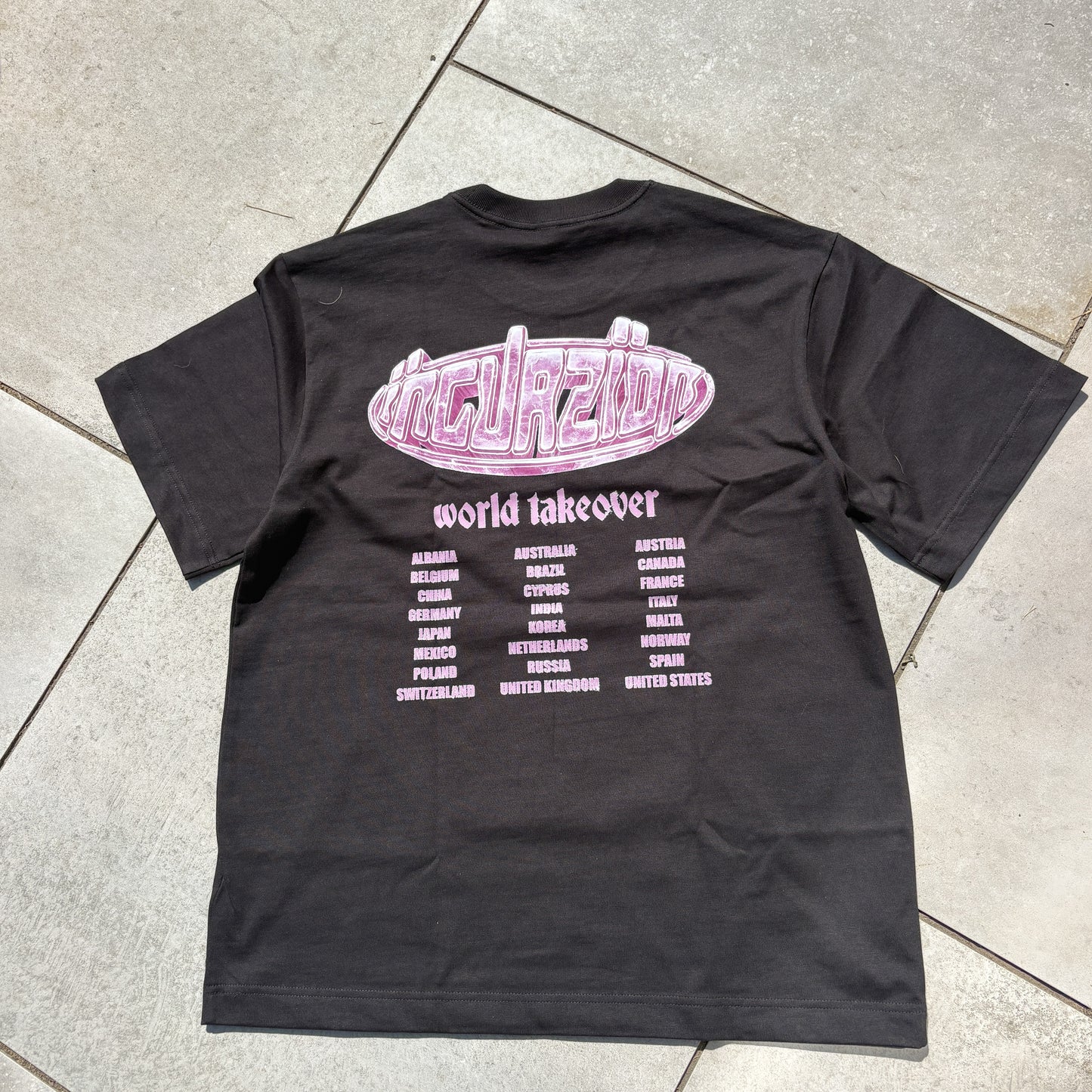 ‘World Takeover’ | Bubblegum | Heavyweight T Shirt | Black or White