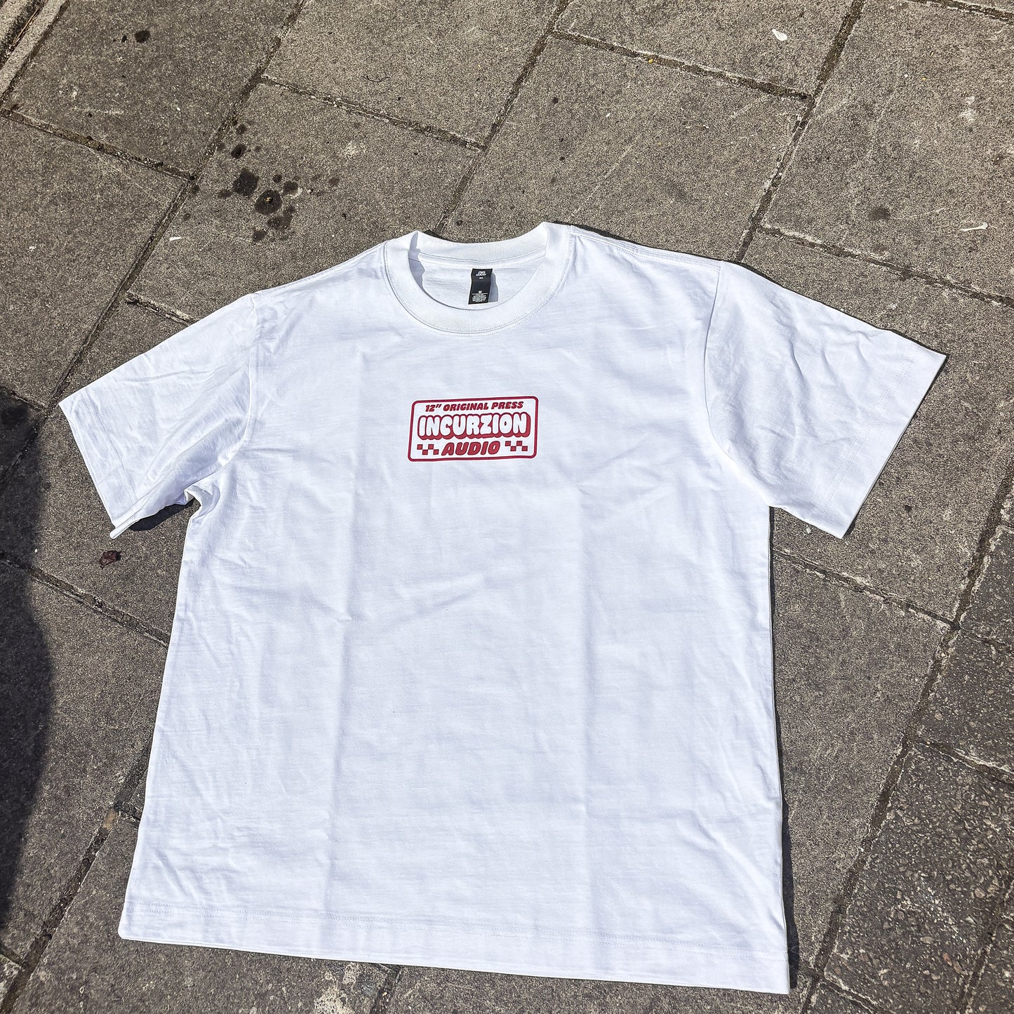 ‘12” Original Press’ | Pizza | Heavyweight White T Shirt