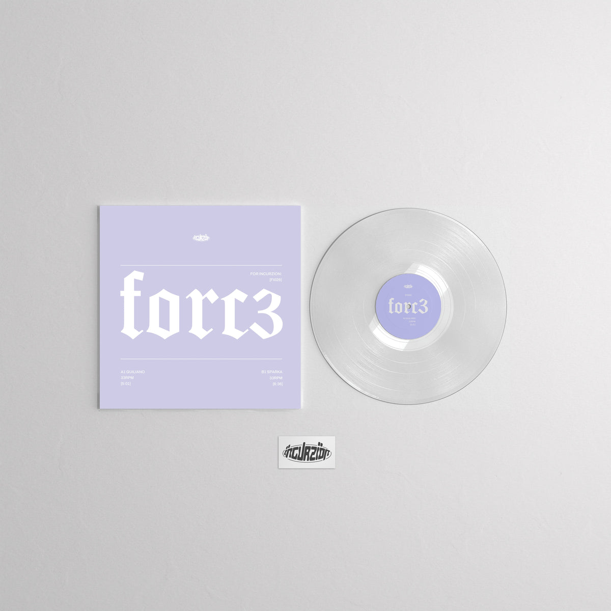 Limited Edition | FORC3  | 7" Clear Vinyl